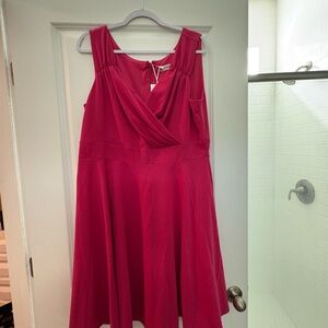 Grace Karin Fuchsia Sleeveless Midi Dress - NWT